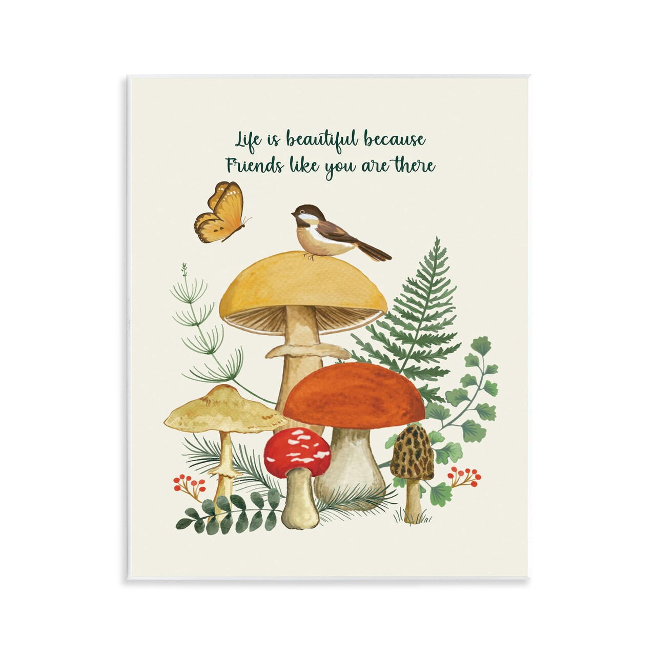 Stupell Industries Vintage Life Is Beautiful Wall Plaque Art Design by Sharon Lee